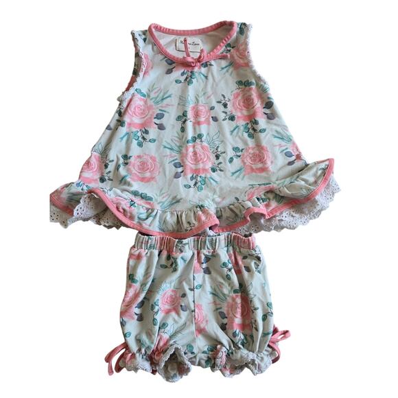 Makena Lane Floral Tunic Lounge Set - Picture 1 of 8